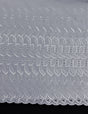 Single Border Eyelet White Polyester Cotton Fabric - White Embroider Eyelet, 43/44" Width (1 Yard)