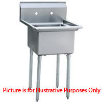 One Compartment NSF Commercial Sink, Bowl 18 x 24