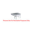 LJ1818-2L Two Compartment NSF Commercial Sink with Left Drainboard - Bowl Size 18 x 18