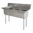 LJ1014-3 Three Compartment NSF Commercial Sink - Bowl 10 x 14