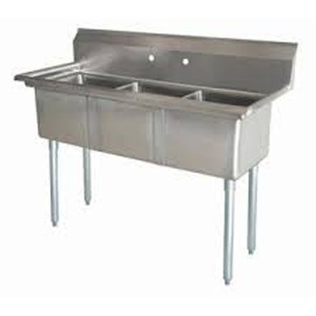 LJ1014-3 Three Compartment NSF Commercial Sink - Bowl 10 x 14