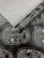 Skull Embossed Fake Leather Upholstery Fabric - Black, Gold, Lime Green, Orange, Purple, Yellow, 54" Width (1 Yard)