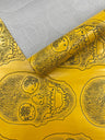 Skull Embossed Fake Leather Upholstery Fabric - Black, Gold, Lime Green, Orange, Purple, Yellow, 54" Width (1 Yard)