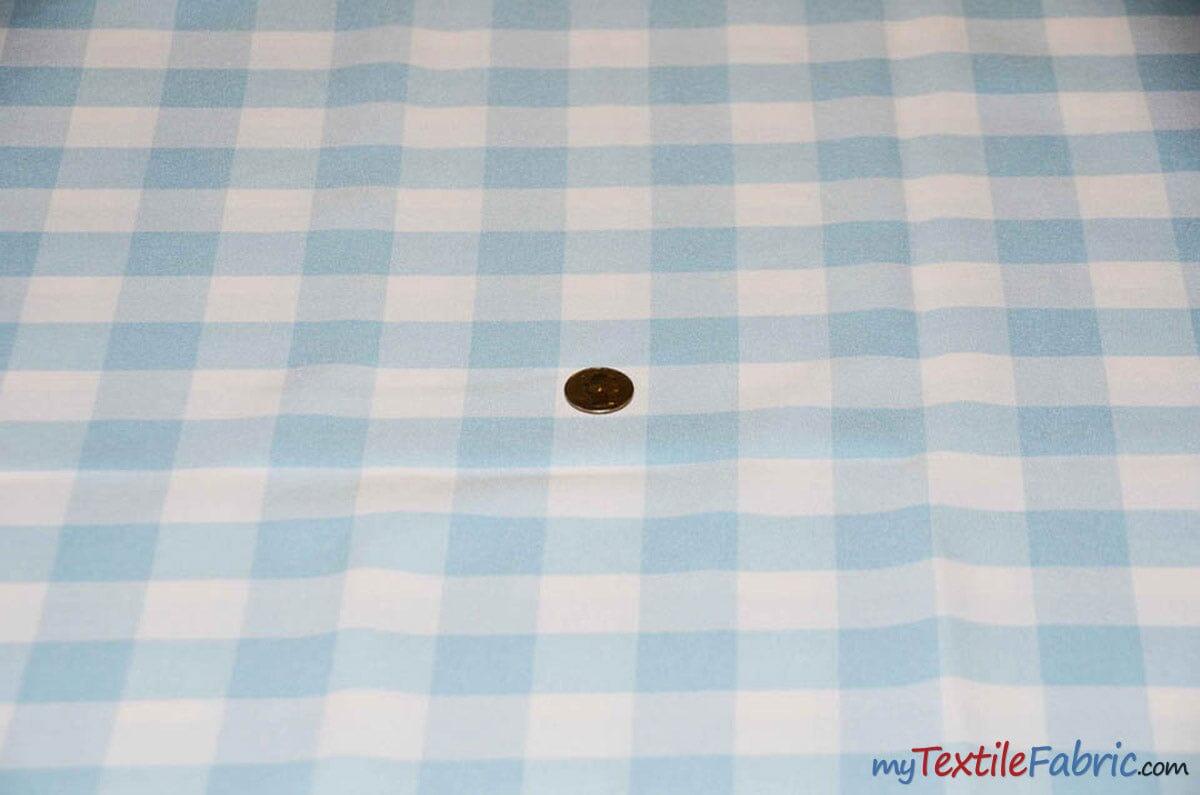 Picnic Checkers Polyester Fabric - Gingham Checkered, 1" X 1", 58/60" Width (1 Yard)