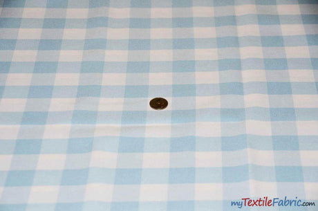Picnic Checkers Polyester Fabric - Gingham Checkered, 1" X 1", 58/60" Width (1 Yard)