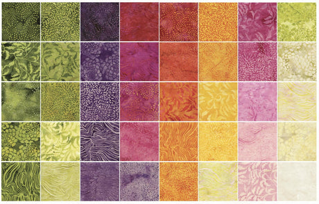 Layer Cake Full Bloom Batik 10" Squares 42 Pieces Island Batik