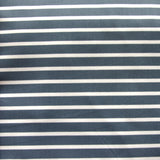 Swim Knit Nylon Lycra Slate Grey and White Stripe