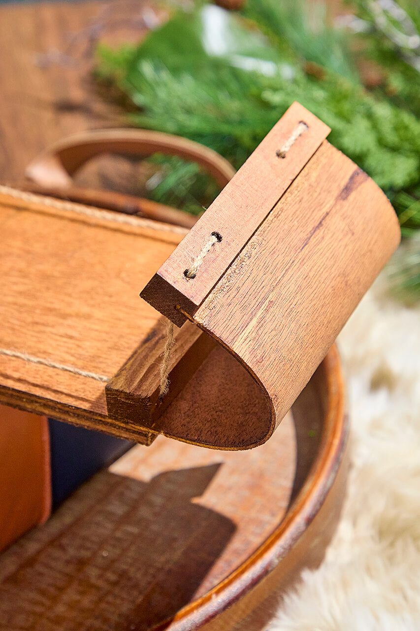 16.5" Wood Toboggan Ornament