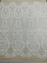 Small Damask Pattern Sequin Fabric - Damask Sequins, 54" Width (1 Yard)