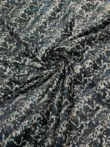Snake Design Shattered Glass Nylon Spandex Fabric - Snake Design Shattered Glass, 4-Way Stretch, Medium Weight (1 Yard)
