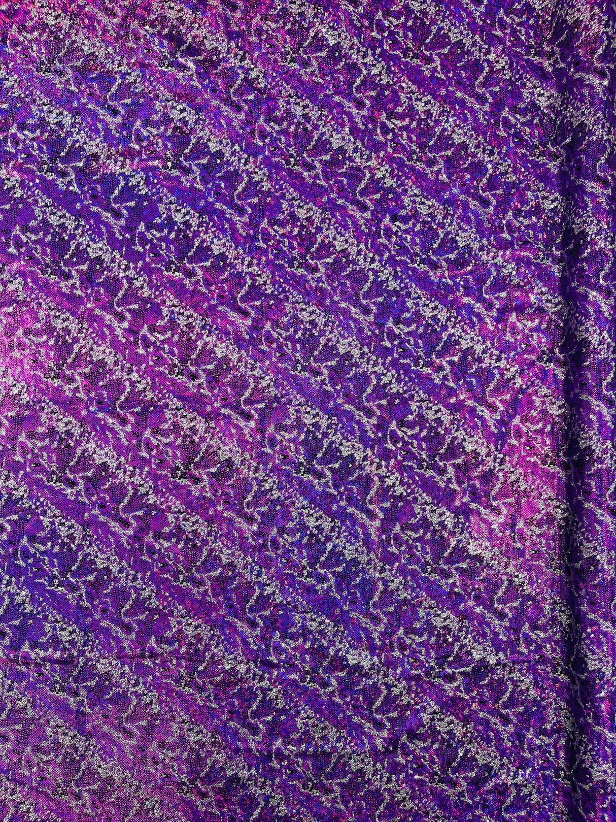 Snake Design Shattered Glass Nylon Spandex Fabric - Snake Design Shattered Glass, 4-Way Stretch, Medium Weight (1 Yard)