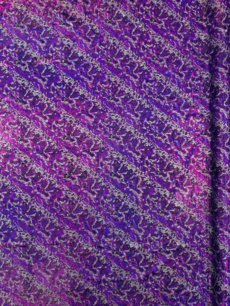 Snake Design Shattered Glass Nylon Spandex Fabric - Snake Design Shattered Glass, 4-Way Stretch, Medium Weight (1 Yard)