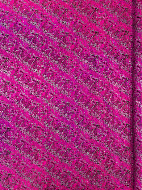 Snake Design Shattered Glass Nylon Spandex Fabric - Snake Design Shattered Glass, 4-Way Stretch, Medium Weight (1 Yard)