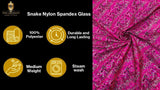 Snake Design Shattered Glass Nylon Spandex Fabric - Snake Design Shattered Glass, 4-Way Stretch, Medium Weight (1 Yard)