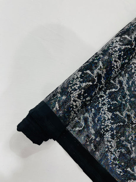 Snake Design Shattered Glass Nylon Spandex Fabric - Snake Design Shattered Glass, 4-Way Stretch, Medium Weight (1 Yard)