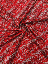 Snake Design Shattered Glass Nylon Spandex Fabric - Snake Design Shattered Glass, 4-Way Stretch, Medium Weight (1 Yard)