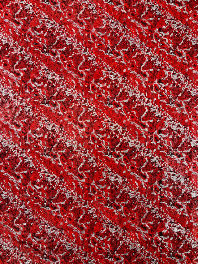 Snake Design Shattered Glass Nylon Spandex Fabric - Snake Design Shattered Glass, 4-Way Stretch, Medium Weight (1 Yard)