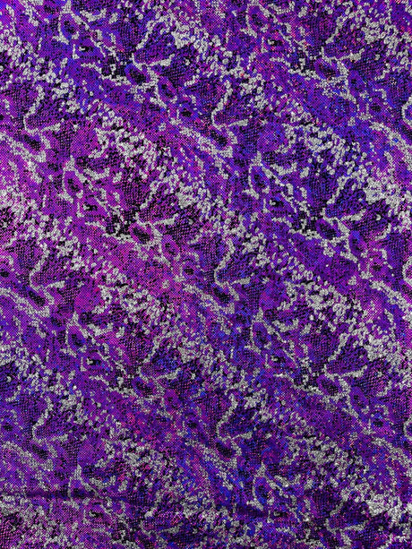 Snake Design Shattered Glass Nylon Spandex Fabric - Snake Design Shattered Glass, 4-Way Stretch, Medium Weight (1 Yard)