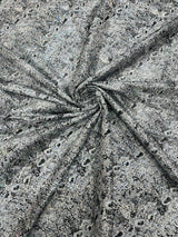 Snake Design Shattered Glass Nylon Spandex Fabric - Snake Design Shattered Glass, 4-Way Stretch, Medium Weight (1 Yard)