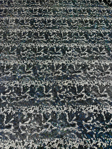 Snake Design Shattered Glass Nylon Spandex Fabric - Snake Design Shattered Glass, 4-Way Stretch, Medium Weight (1 Yard)