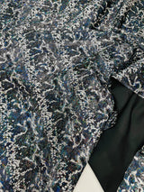 Snake Design Shattered Glass Nylon Spandex Fabric - Snake Design Shattered Glass, 4-Way Stretch, Medium Weight (1 Yard)