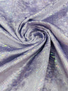 Snake Foil Stretch Velvet Fabric - Iridescent Snake Print, 58" Width (1 Yard)