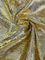 Snake Foil Stretch Velvet Fabric - Iridescent Snake Print, 58" Width (1 Yard)