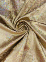 Snake Foil Stretch Velvet Fabric - Iridescent Snake Print, 58" Width (1 Yard)