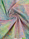 Snake Foil Stretch Velvet Fabric - Iridescent Snake Print, 58" Width (1 Yard)