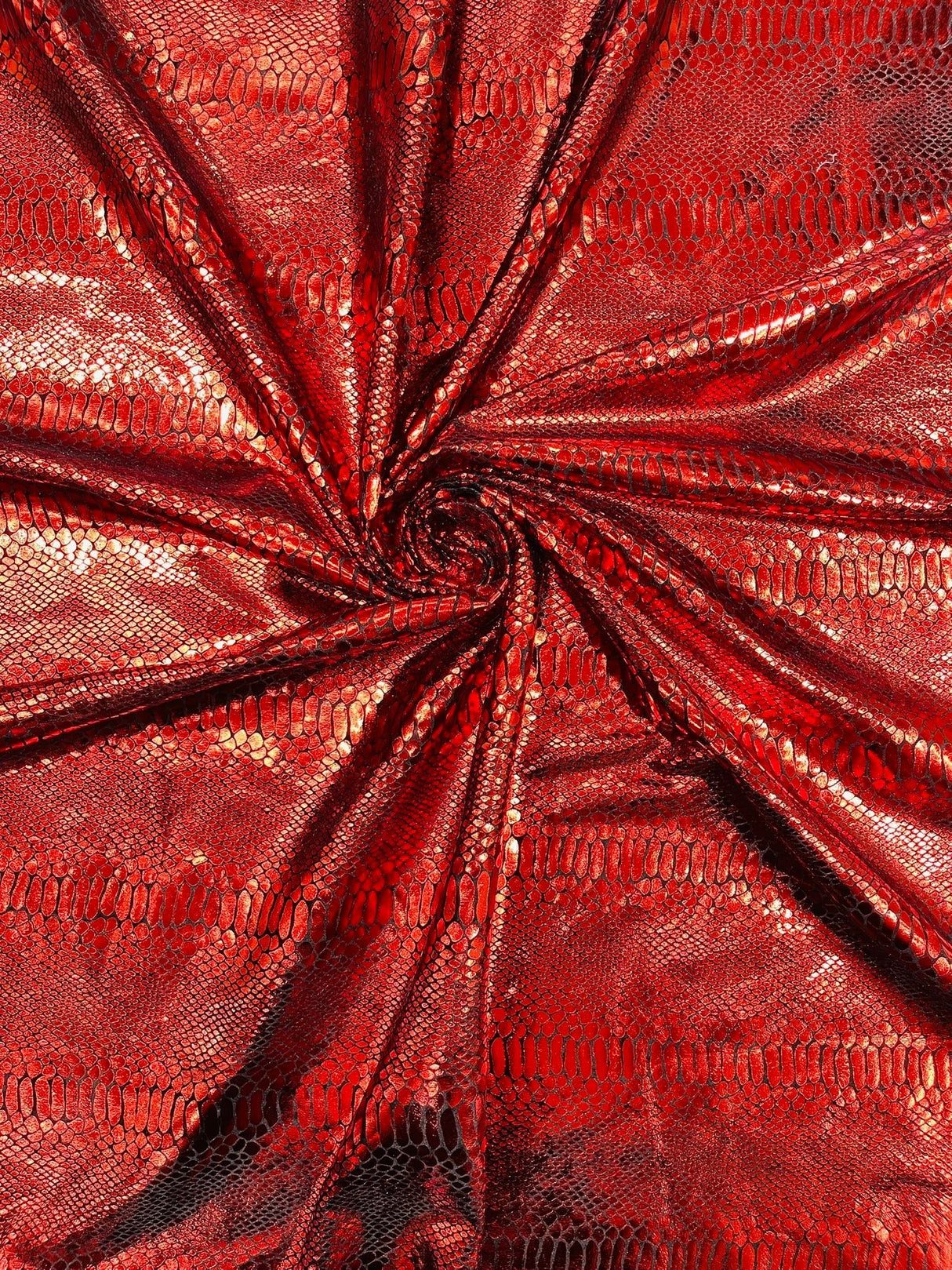 Snake Foil Stretch Velvet Fabric - Iridescent Snake Print, 58" Width (1 Yard)
