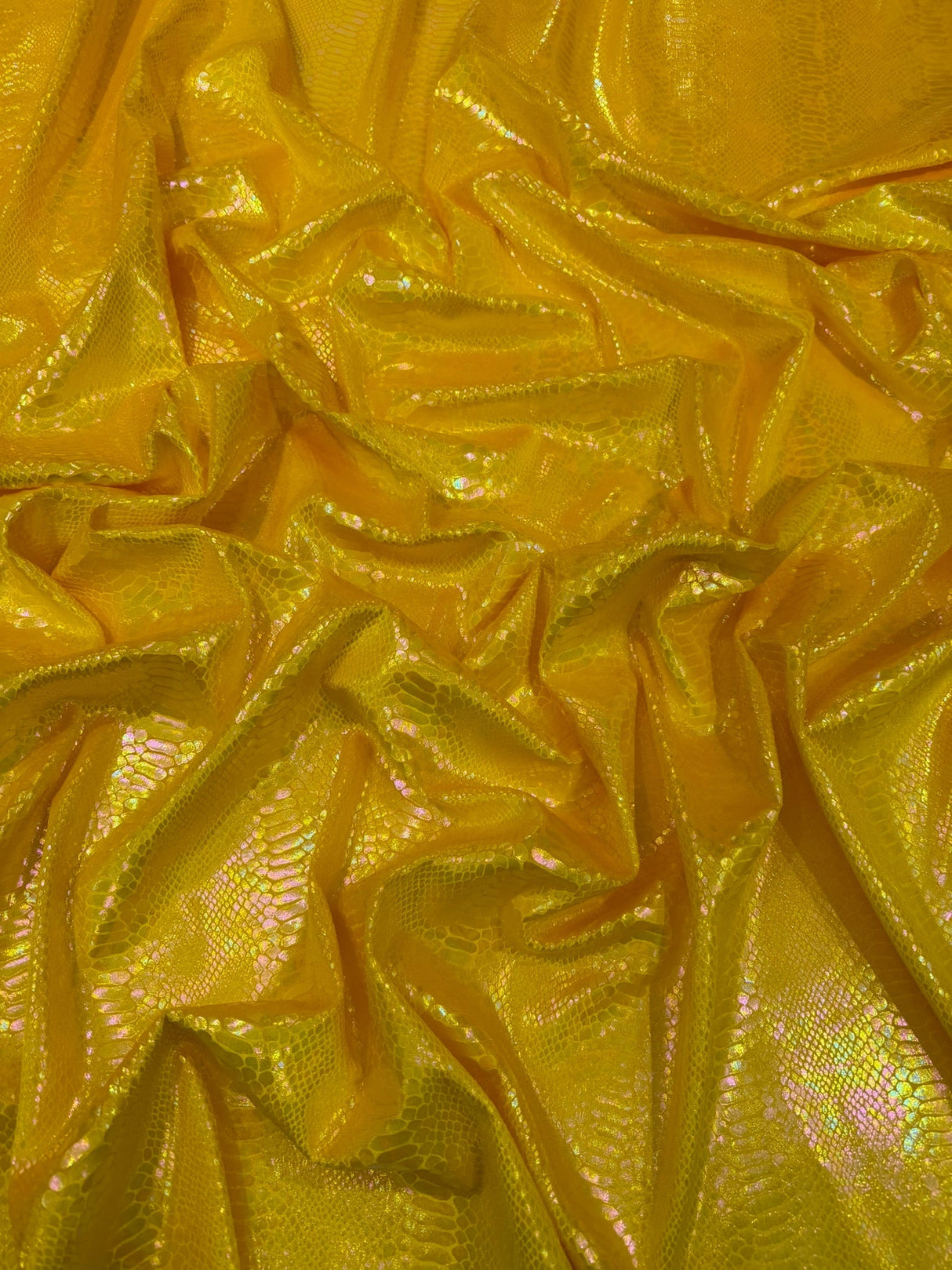 Snake Foil Stretch Velvet Fabric - Iridescent Snake Print, 58" Width (1 Yard)