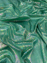 Snake Foil Stretch Velvet Fabric - Iridescent Snake Print, 58" Width (1 Yard)