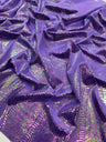Snake Foil Stretch Velvet Fabric - Iridescent Snake Print, 58" Width (1 Yard)