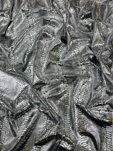 Snake Foil Stretch Velvet Fabric - Iridescent Snake Print, 58" Width (1 Yard)
