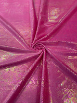 Snake Foil Stretch Velvet Fabric - Iridescent Snake Print, 58" Width (1 Yard)