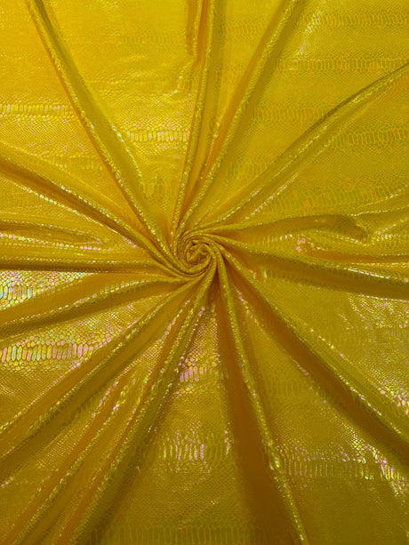 Snake Foil Stretch Velvet Fabric - Iridescent Snake Print, 58" Width (1 Yard)