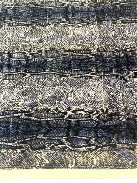Snake Print Stretch Velvet Fabric - Brown Snake Print, 58" Width (1 Yard)