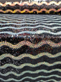 Black Sequin Stretch Velvet Fabric