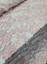 Brocade Jacquard Metallic Pink Fabric By The Yard