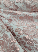 Brocade Jacquard Metallic Pink Fabric By The Yard