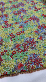 Brocade Jacquard Floral Textured Fabric Green