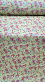 Brocade Jacquard Floral Textured Fabric Green