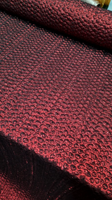 Burgundy Metallic Brocade Jacquard Fabric