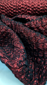 Burgundy Metallic Brocade Jacquard Fabric