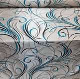 Brocade Jacquard Teal Gold Metallic