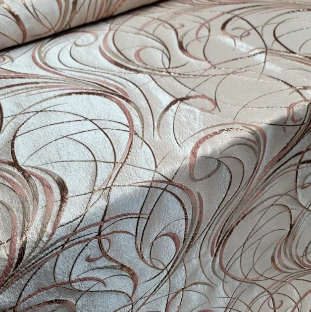 Brocade Jacquard Rose Gold Metallic