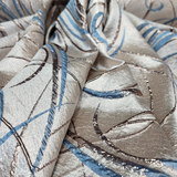 Brocade Jacquard Blue Gold Metallic