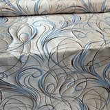 Brocade Jacquard Blue Gold Metallic