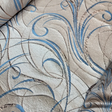 Brocade Jacquard Blue Gold Metallic