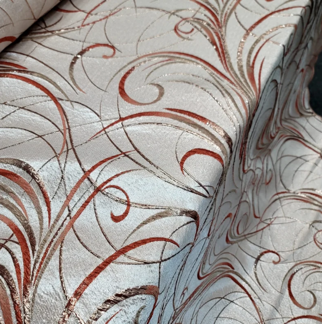 Gold Brocade Jacquard Metallic Textured